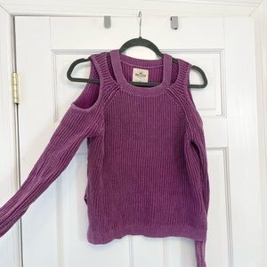 SOLD ON CROSSPOST • Hollister Cold Shoulder Sweater - Purple XS